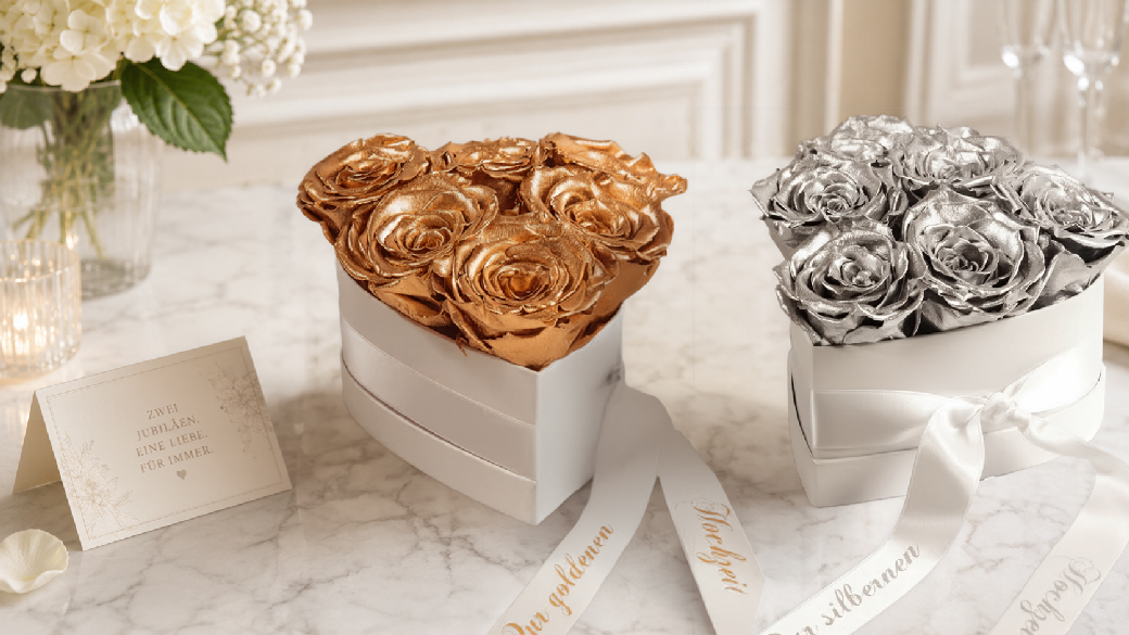 Rosenbox zum Jubiläum: Geschenkideen für Hochzeitstage und Jahrestage