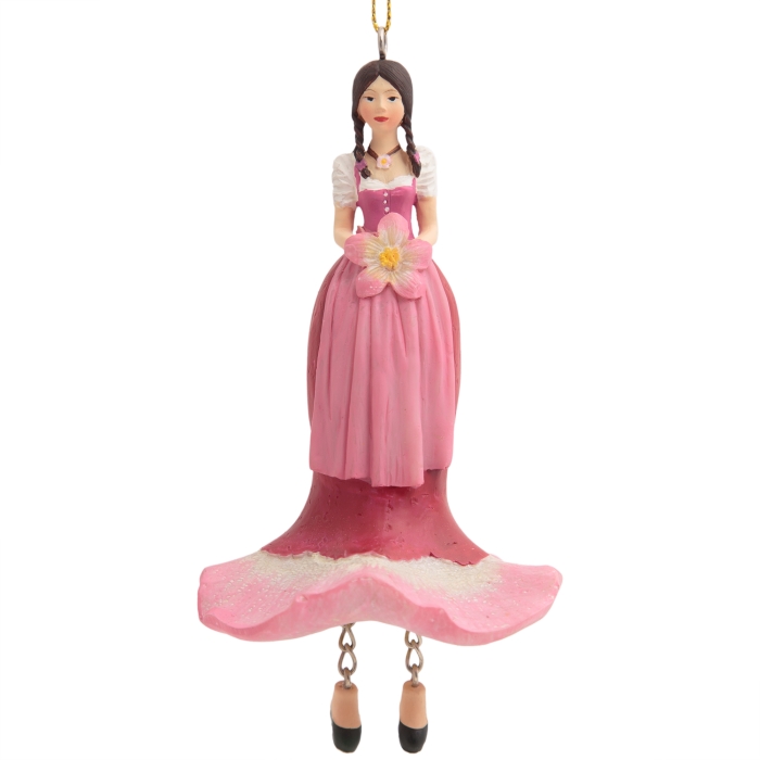 Blumenmädchen Deko Figur Alpenrose