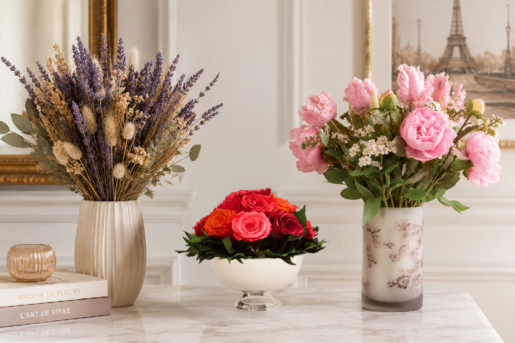 Trockenblumen, Infinity Rosen und Kunstblumen als haltbare Geburtstagsgeschenke