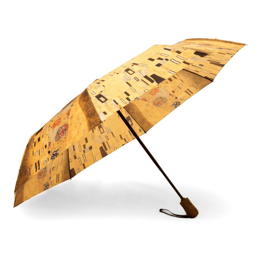 Regenschirm Taschenschirm Mini Motiv "Der Kuss" von Gustav Klimt 