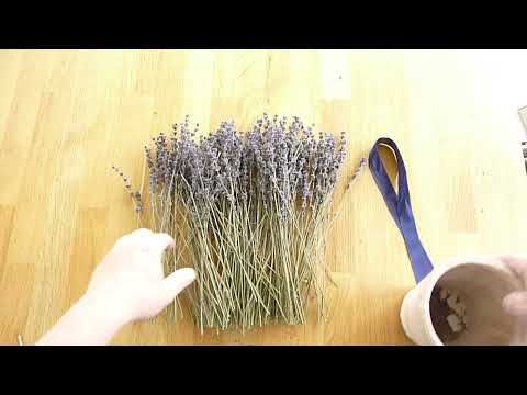 Getrockneter Lavendel Lavendelstrauß aus der Provence Lavendelbund mit Satinband 